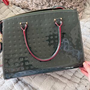 Arcadia Italy Patent Leather & Python Satchel – Made in Italy – Green
